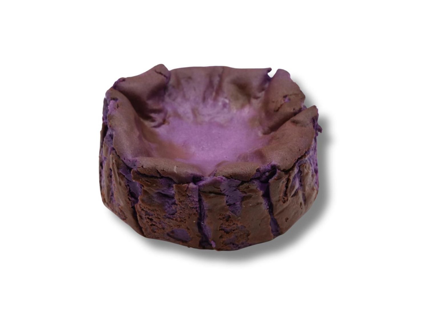 Ube basque cheesecake