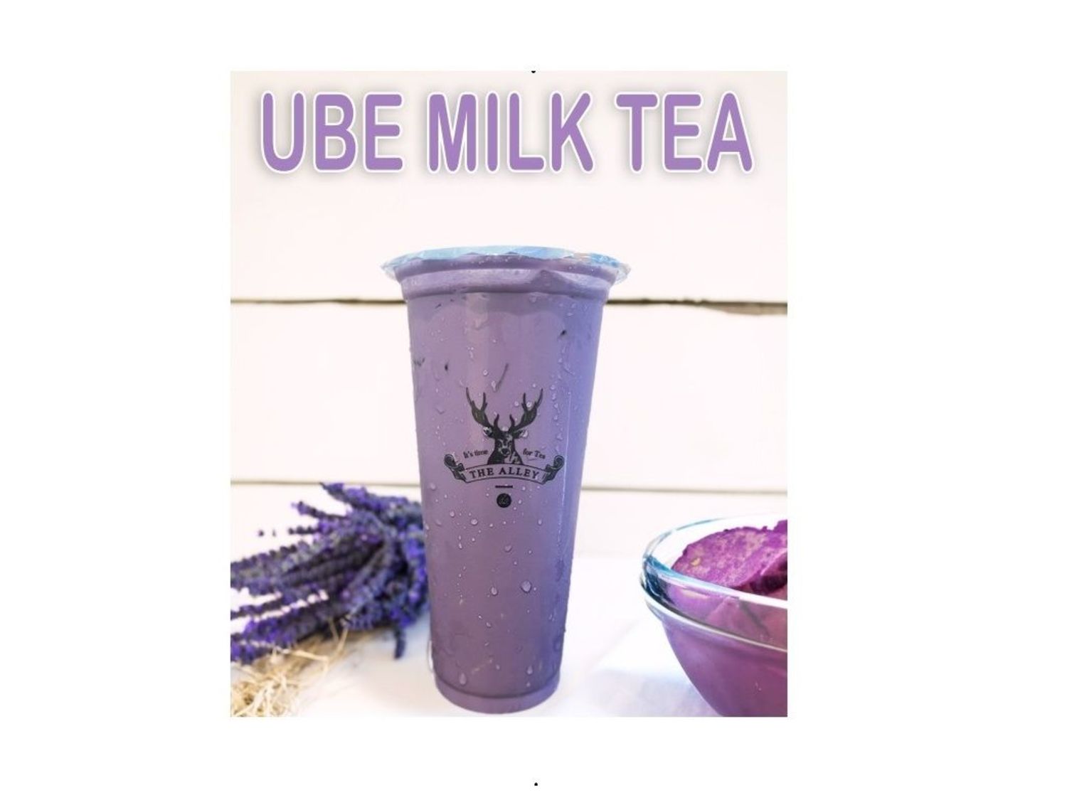 Ube Milk Tea w/Creme Brulee